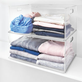 iDesign open-top bin in kitchen keeps pantry essentials visible and reachable