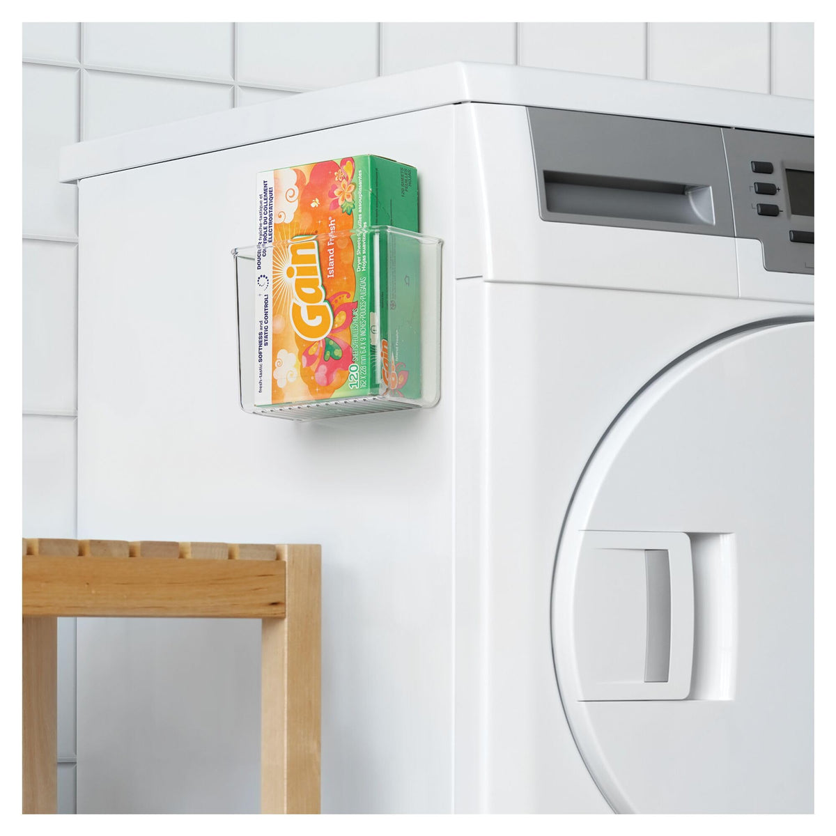 iDesign self-adhesive bin installs without tools and removes cleanly.