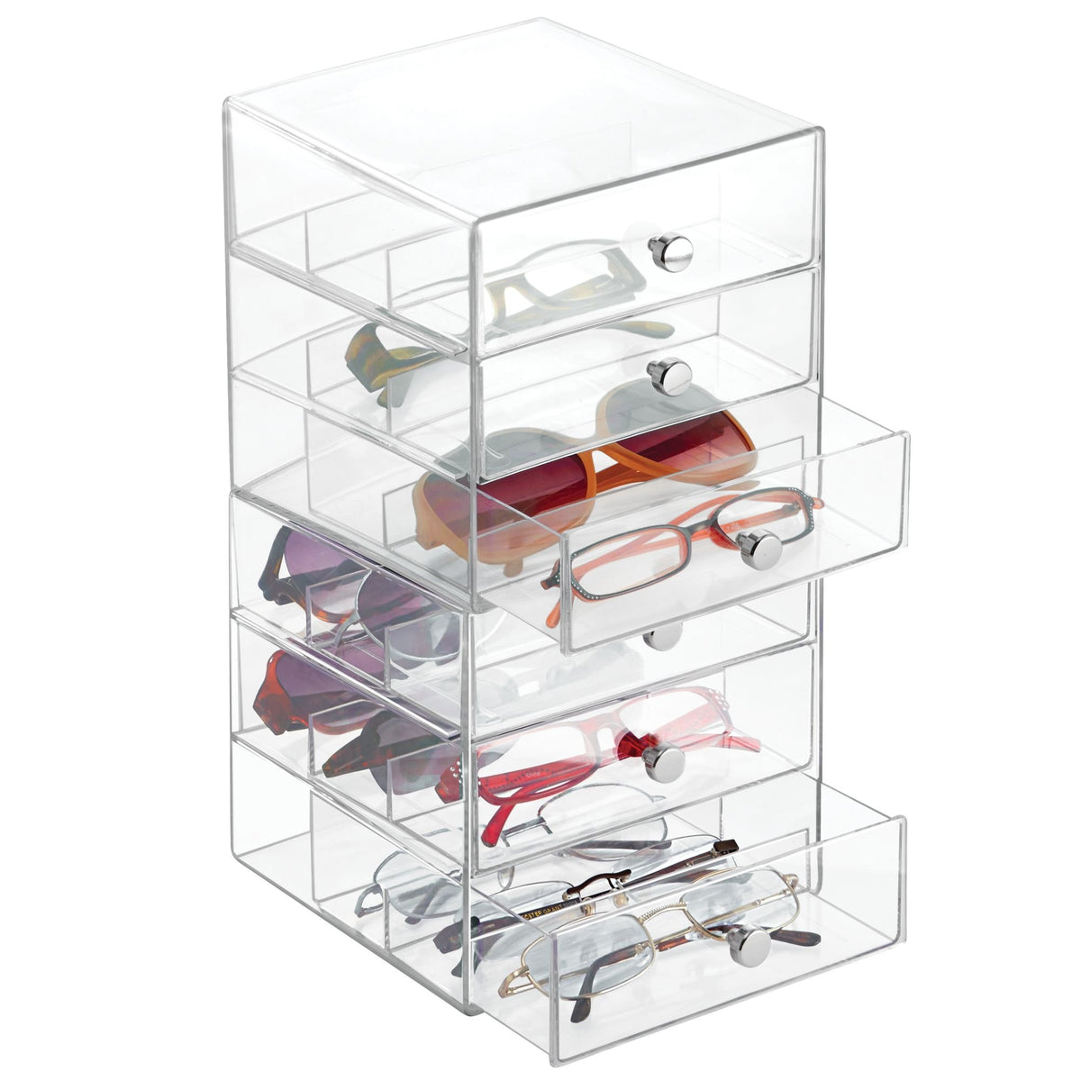 idesign vanity organizer contents visible for easy item selection and organization