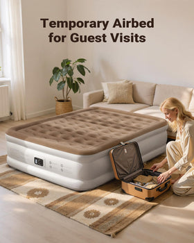iDOO air mattress portable-foldable folds compactly for storage and travel
