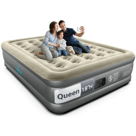 IDOO air mattress queen built-in pump enables quick, easy setup.