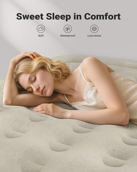IDOO air mattress queen fast inflation in minutes for convenient guests.