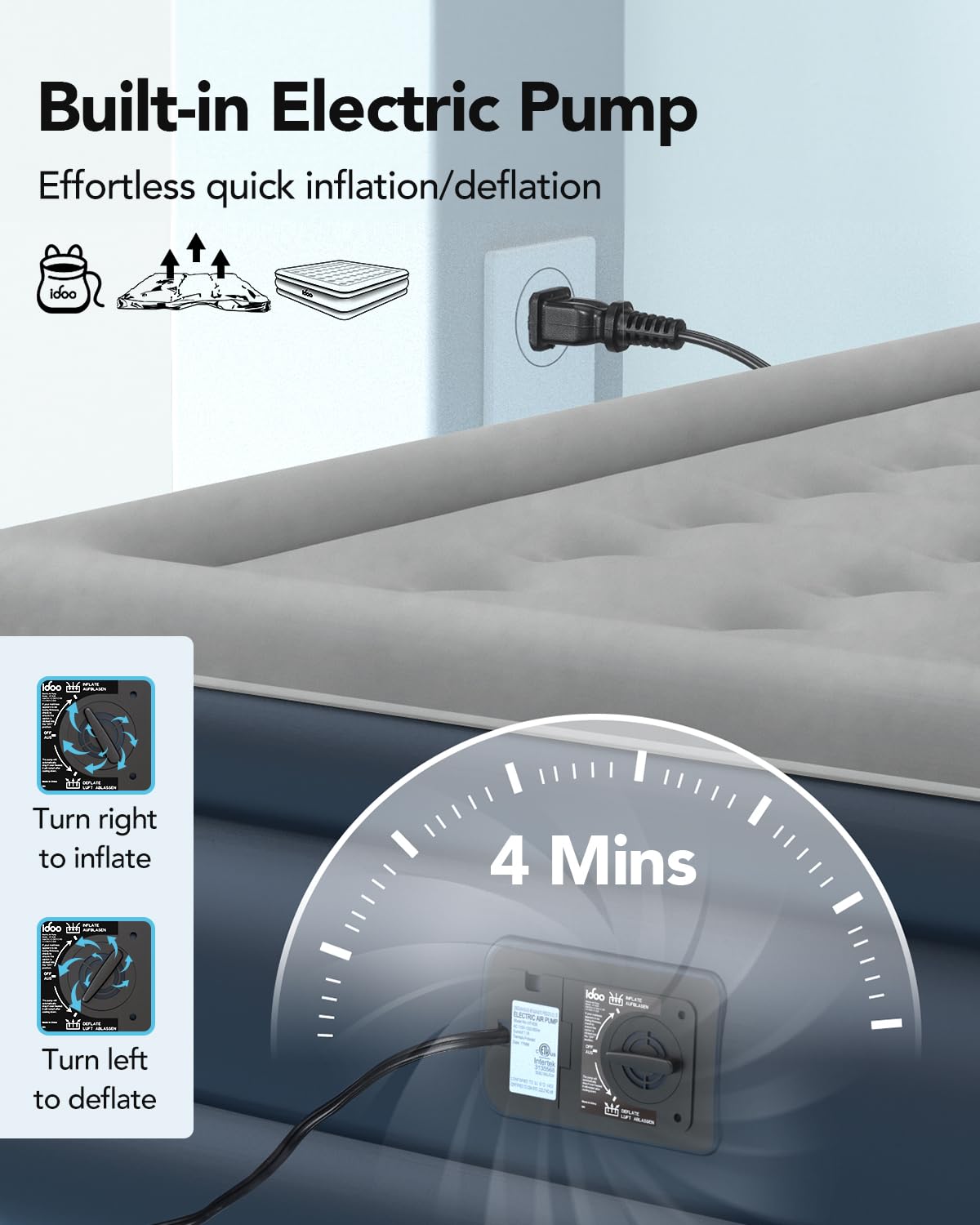 iDOO durable PVC material with non-slip bottom for safety