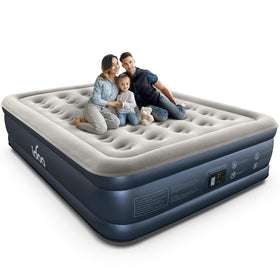 iDOO Queen air mattress with built-in pump inflates quickly for guests