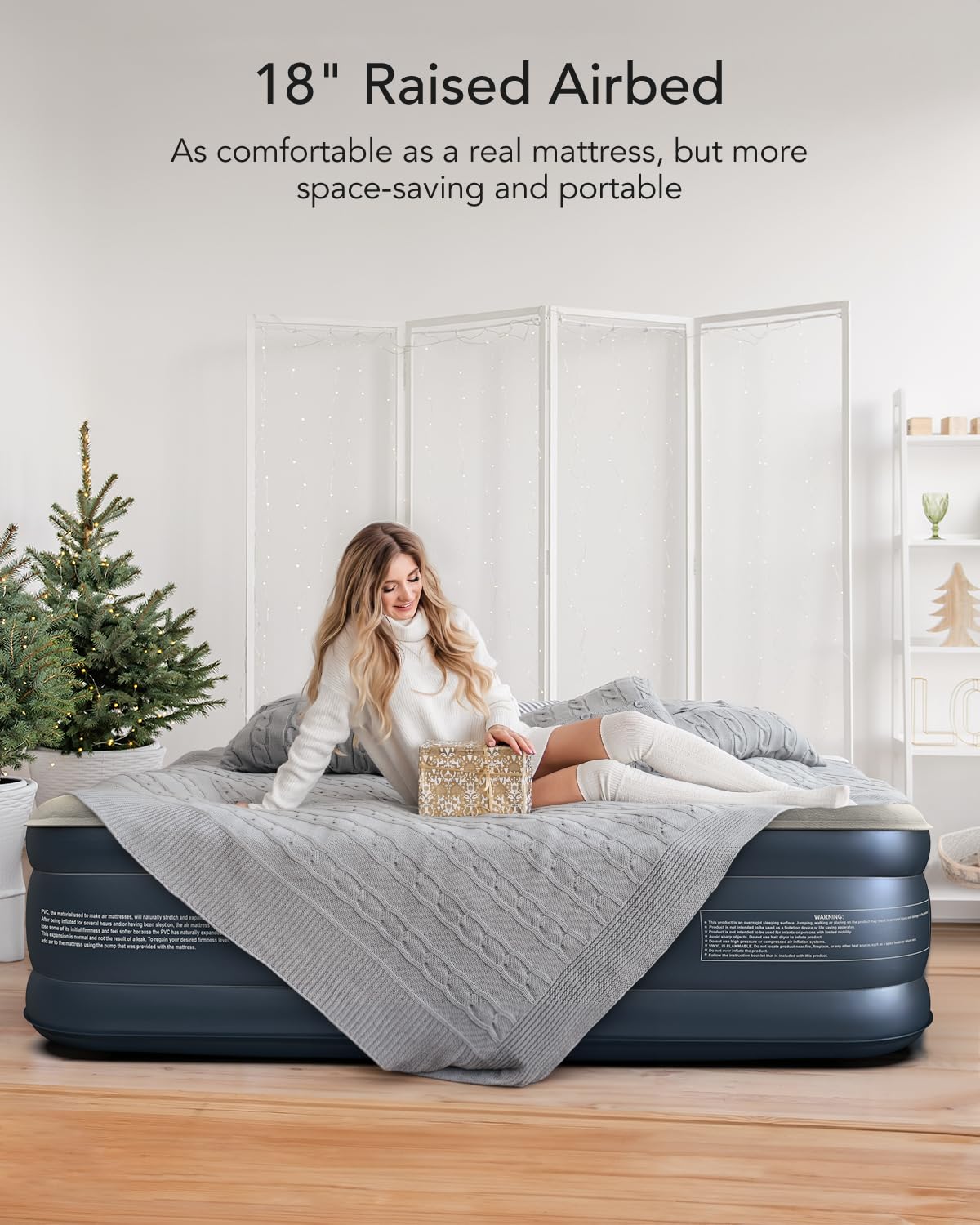 iDOO bed features non-slip bottom for stability and reduced noise