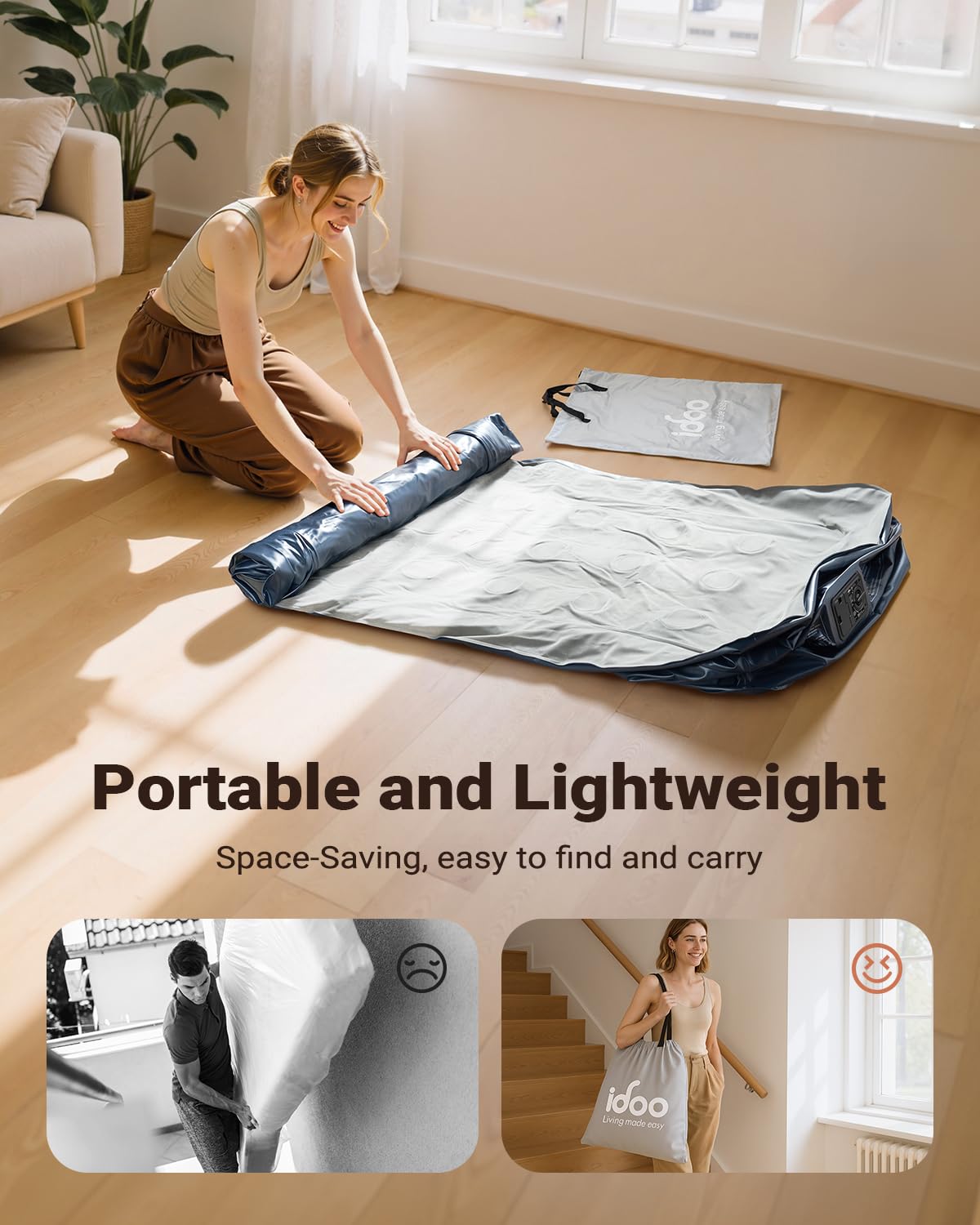 iDOO twin air mattress includes a repair kit for easy patch-ups