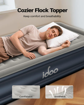 iDOO Twin XL air mattress measures 80 inches long for tall sleepers
