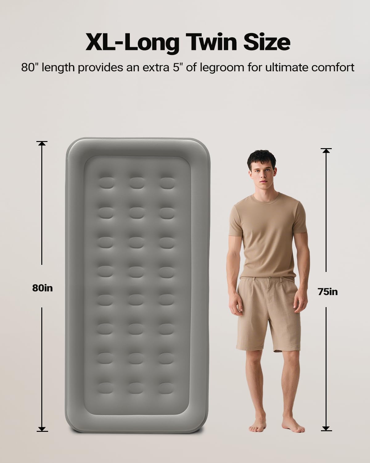 iDOO Twin XL air mattress inflates in minutes for easy guest room setup