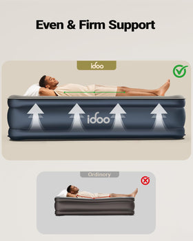 iDOO Twin XL air mattress supports up to 600 lbs for reliability