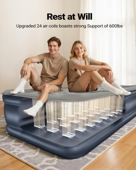 iDOO Twin XL air mattress ideal for home, camping, and guests