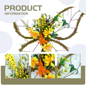 idyllic butterfly wreath floral-pastel-detail enhances walls or doors with seasonal charm