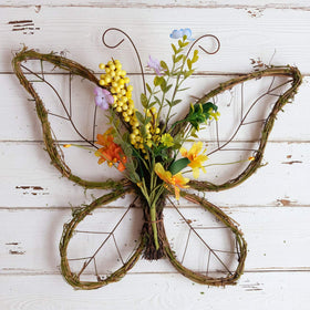 idyllic butterfly wreath indoor-display suitable for year round styling