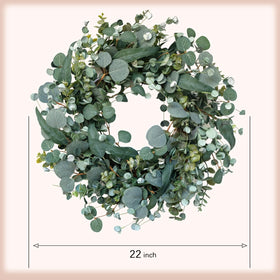 Idyllic wreath expanded to 22in diameter for a fuller room display.