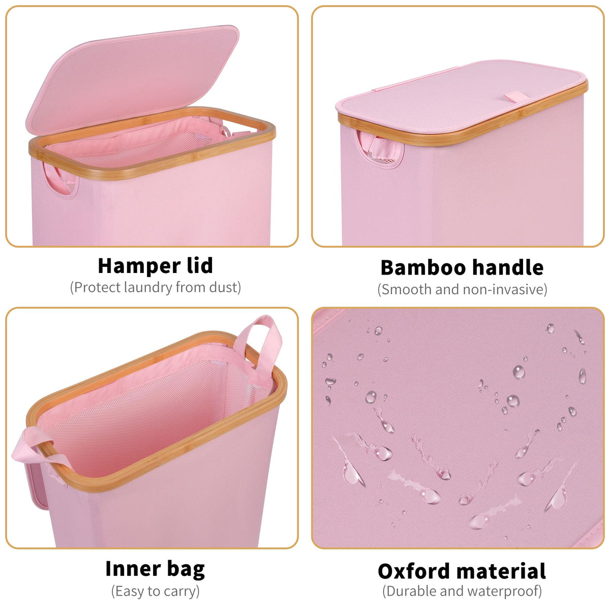 iEGrow folded hamper compact storage in closet or suitcase