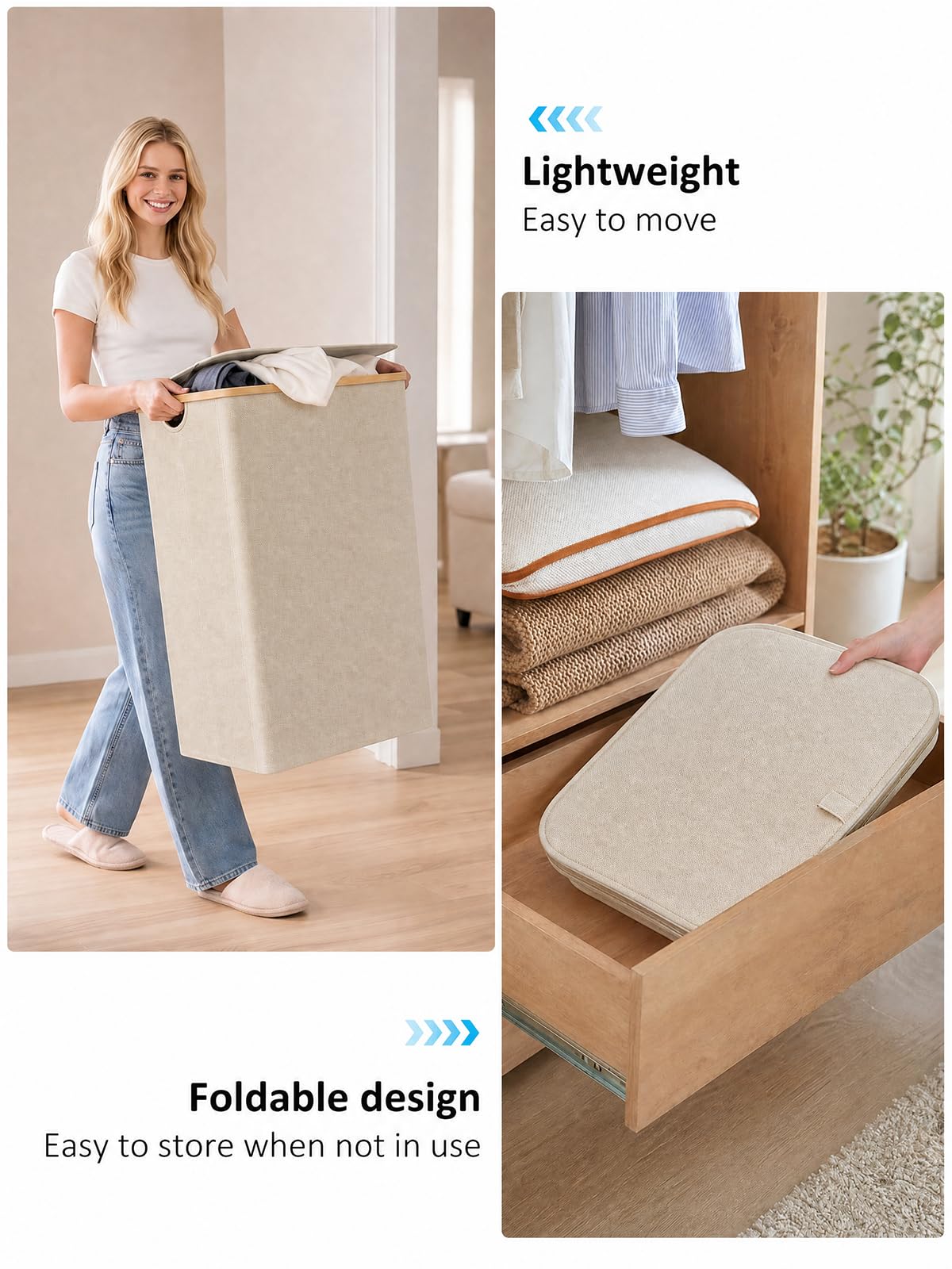 IEGrow 110L capacity diagram emphasizing ample laundry space
