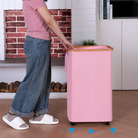 iEGrow 75L basket collapses for compact storage under a bed or in a closet