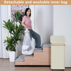 iEGrow bamboo top frame adds sturdy support for everyday laundry