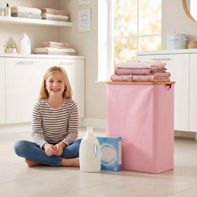 iEGrow dorm-friendly hamper helps organize living spaces efficiently