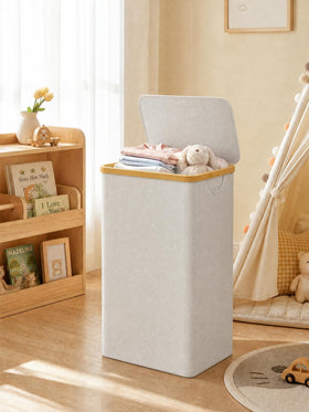 Light grey iEGrow basket with easy-carry design for busy households.