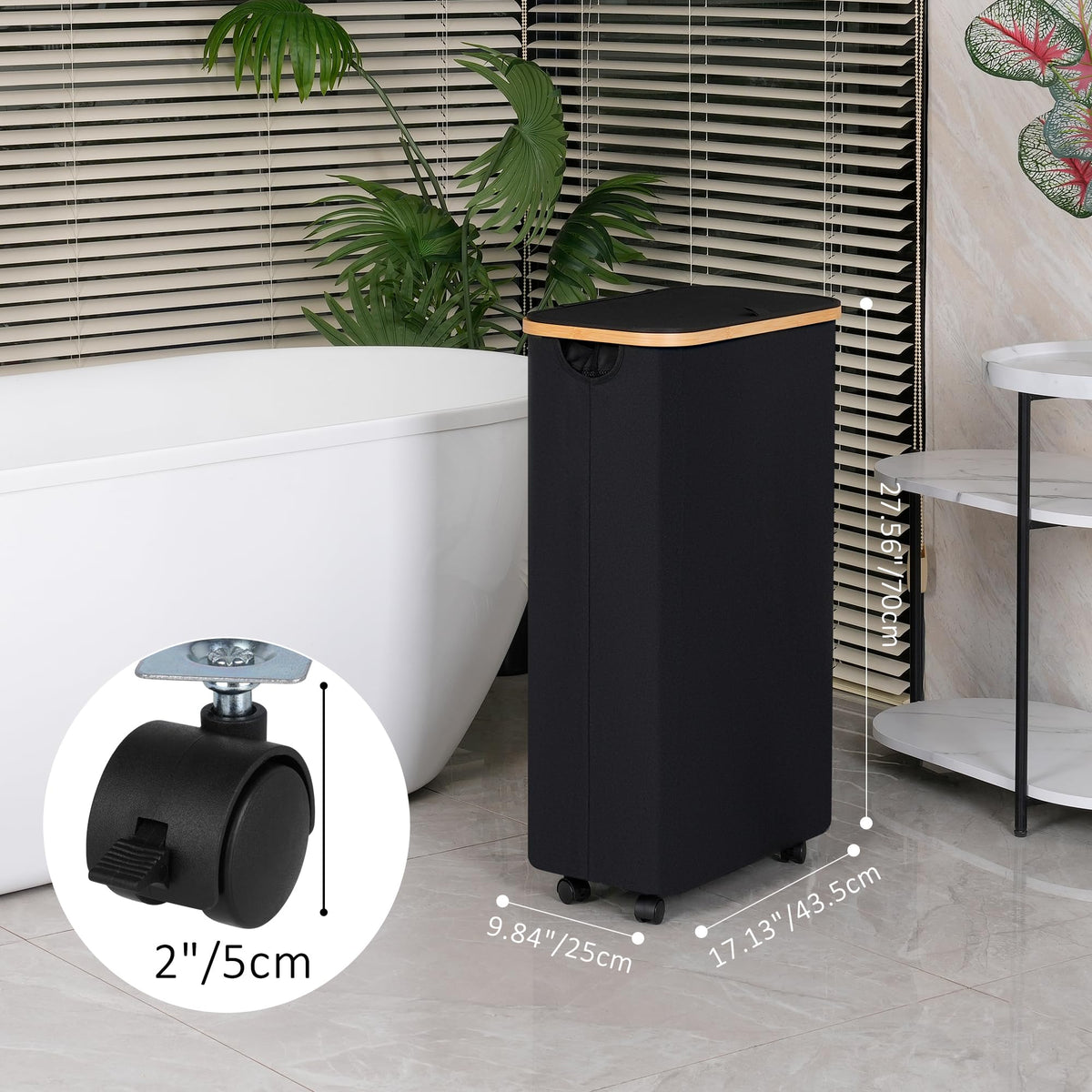 iEGrow laundry basket with lid helps conceal dirty clothes neatly