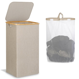 IEGrow laundry basket with lid showing large 110L capacity for clothes
