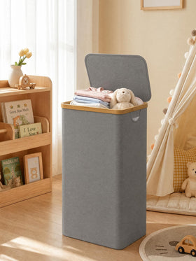iEGrow laundry hamper folded compactly fits in wardrobes or suitcases.