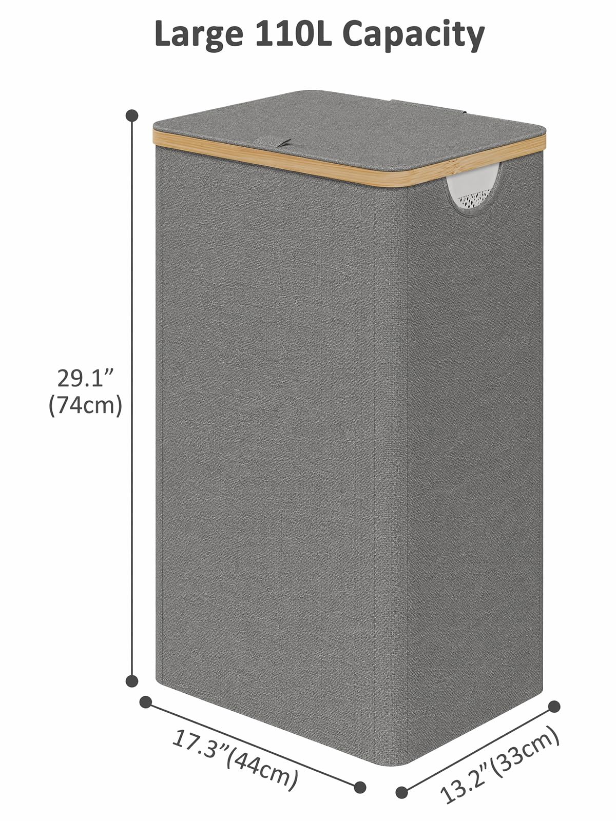 iEGrow laundry hamper stand keeps the basket upright for quick loading and transport.