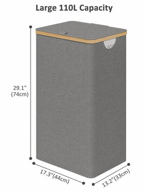 iEGrow laundry hamper stand keeps the basket upright for quick loading and transport.
