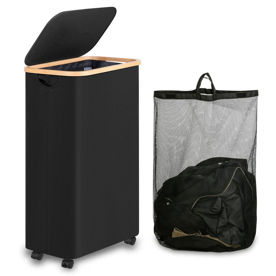 iEGrow laundry hamper with wheels for easy mobility and room-to-room transfers