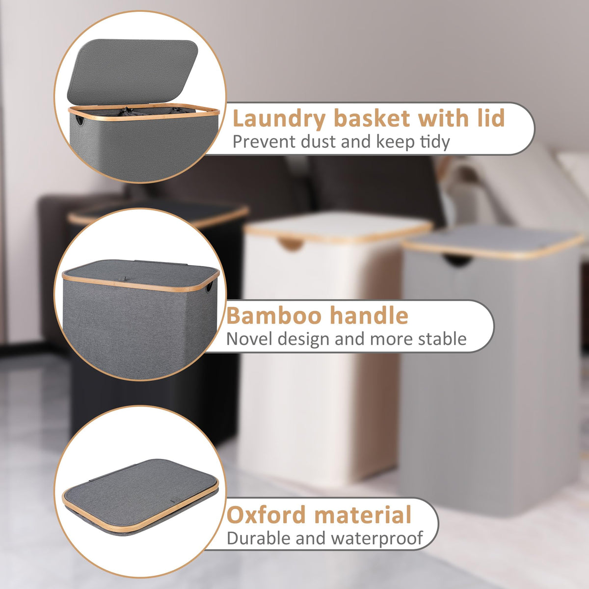 iEGrow removable inner bags for sorting clothes in the hamper
