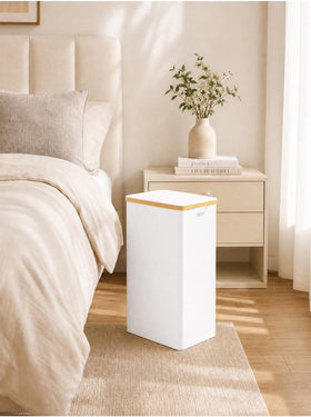 iEGrow white 110L hamper complements bright laundry spaces