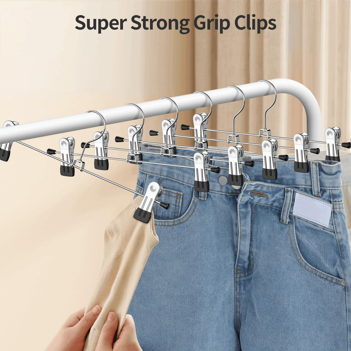 IEOKE chrome-plated hooks resist bending for long-term use