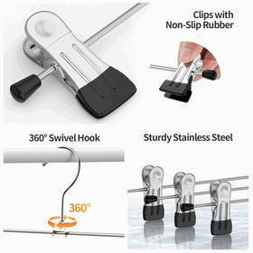 IEOKE clips with rubber coating prevent fabric marks