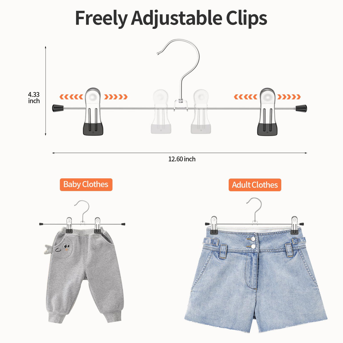 IEOKE metal hangers durable enough for jeans and damp laundry