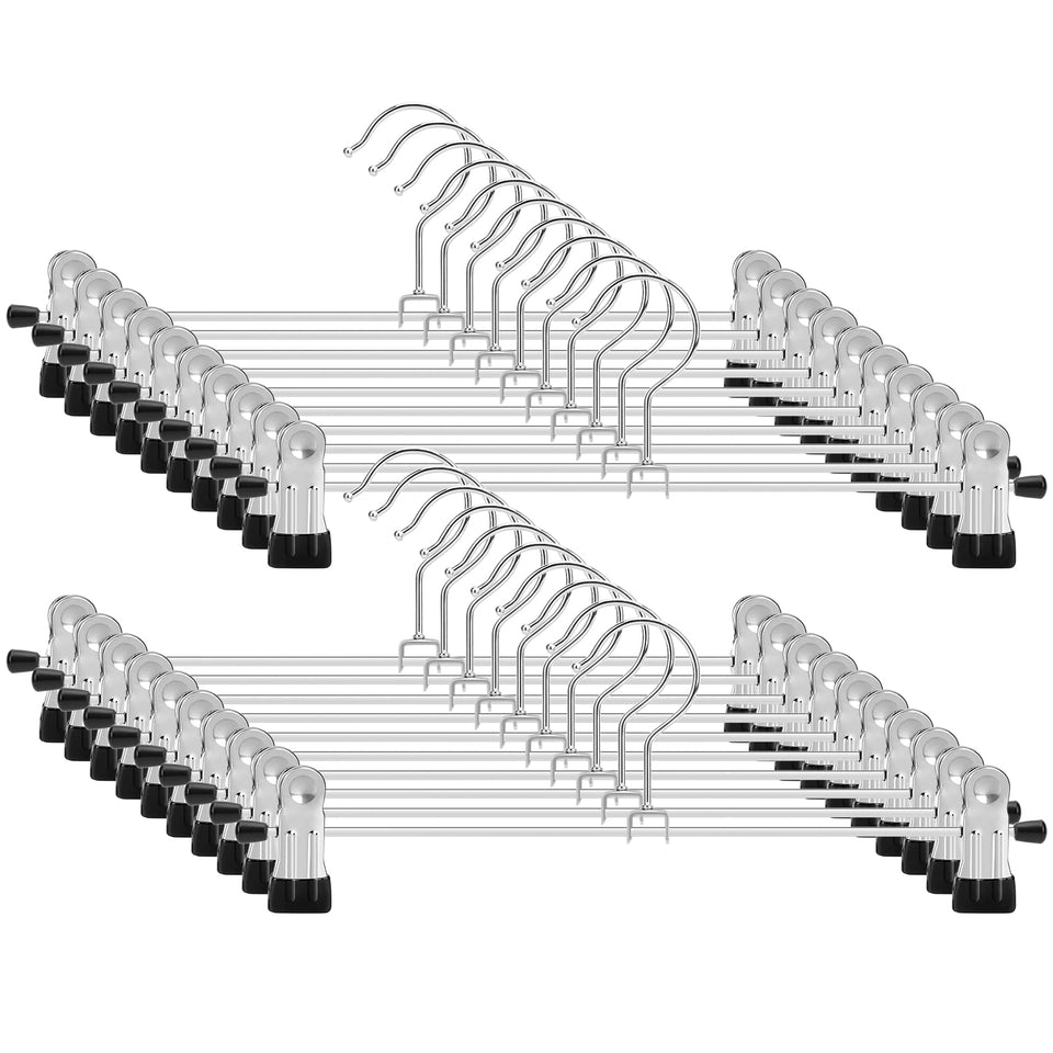 IEOKE pants hangers with clips grip fabrics securely without slipping
