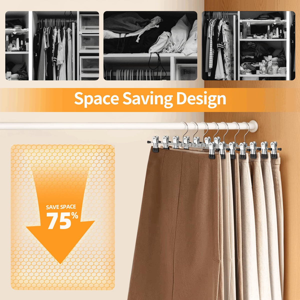 IEOKE space-saving design keeps closets organized
