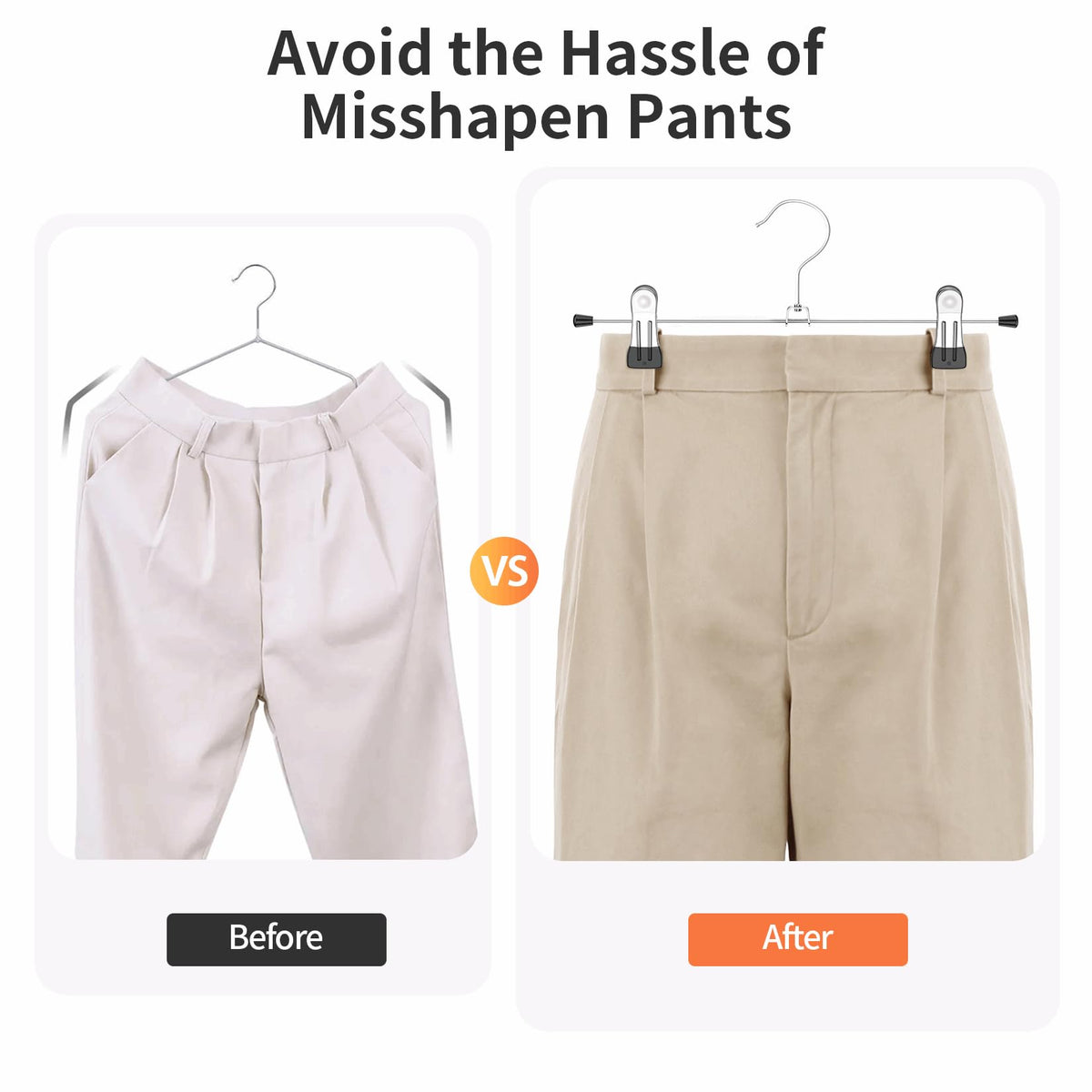 IEOKE trouser hangers adjustable clips fit all sizes