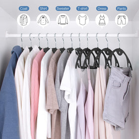 IEOKE Velvet Hangers durable ABS construction supports heavy garments