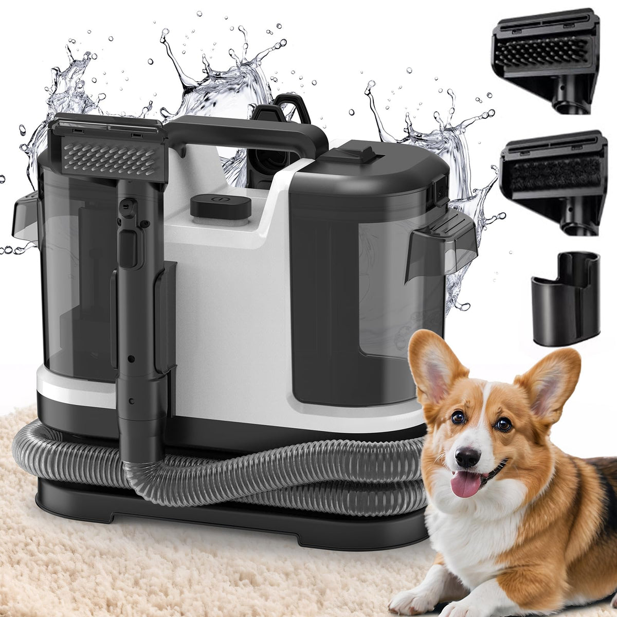 IEVENW portable cleaner close-up showing 18 KPa suction for deep carpet cleaning