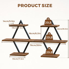 iFaveorr 3-tier wall shelves provide compact storage and display space