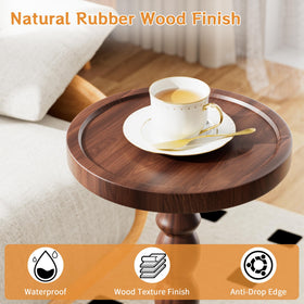 iFaveorr round side table on a pedestal base for living room use