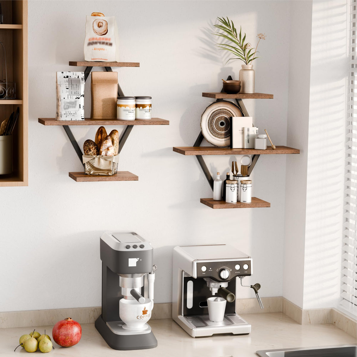 iFaveorr rustic brown wall shelves add subtle elegance to any room