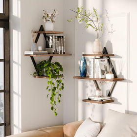 iFaveorr sturdy metal frame shelves support books, plants, and decor