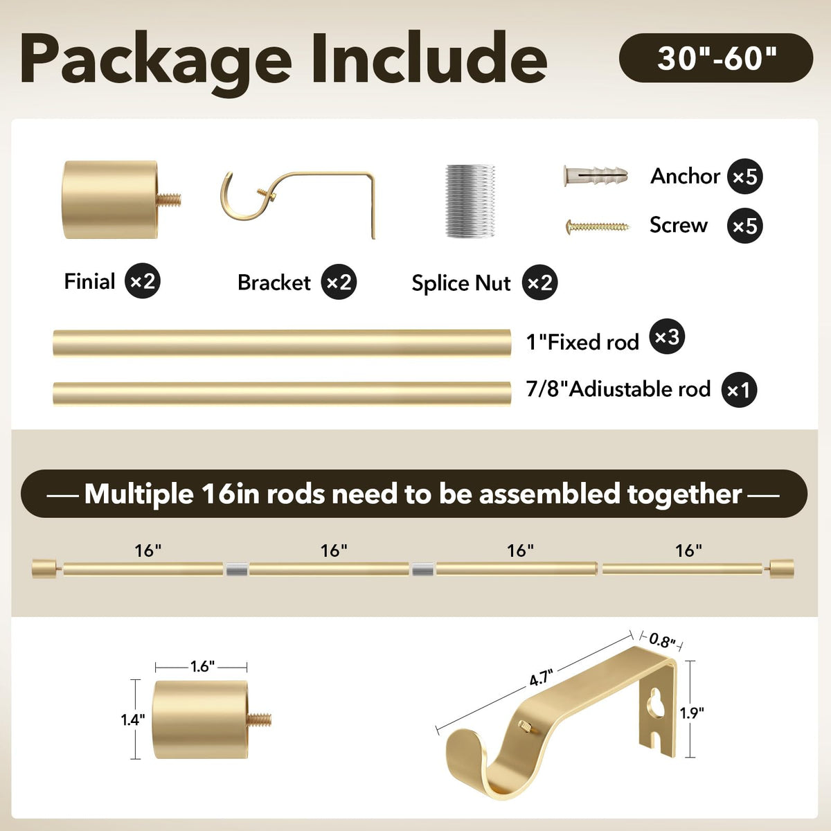 IFELS curtain rod helps you create a polished window treatment in living spaces