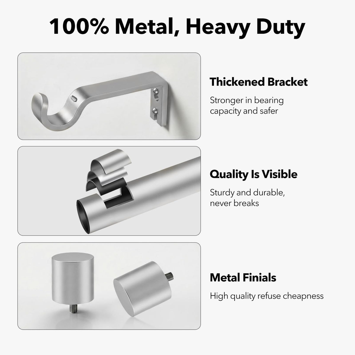 IFELS matte silver finish adds modern style to farmhouse or minimalist rooms.