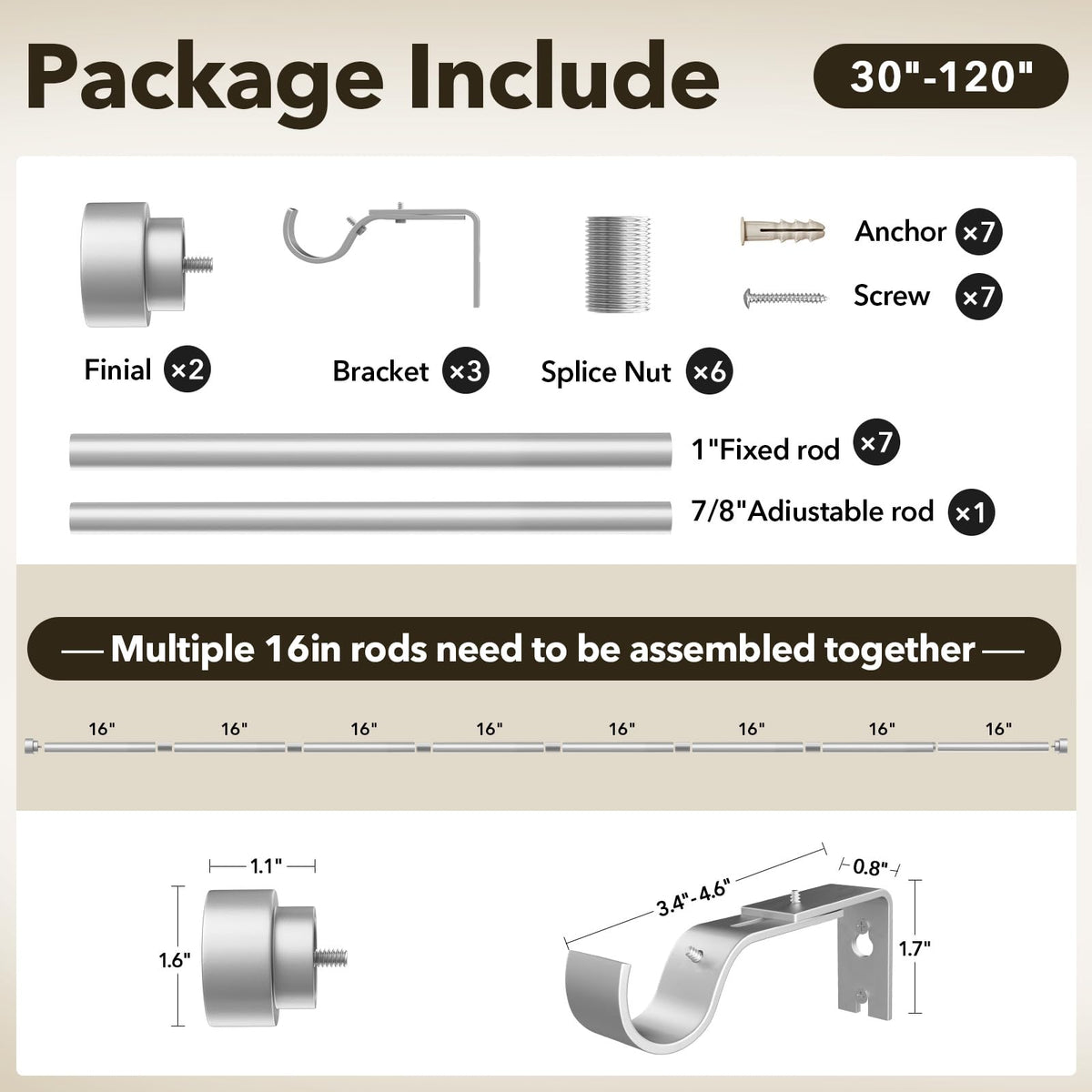 IFELS outdoor-friendly rod with durable finish for patios.