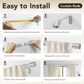 IFELS silver curtain rod suited for modern kitchen and living spaces.