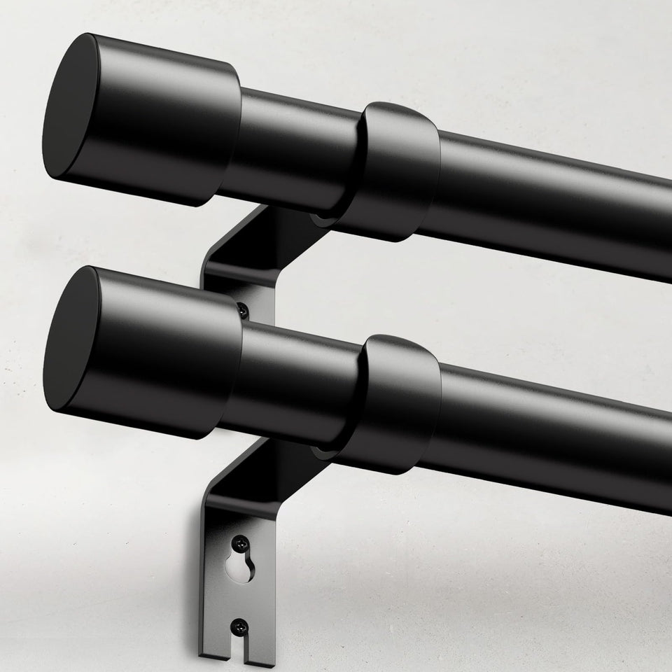 IFELS A2 heavy-duty curtain rod install shows secure wall mounting for sturdy drapery