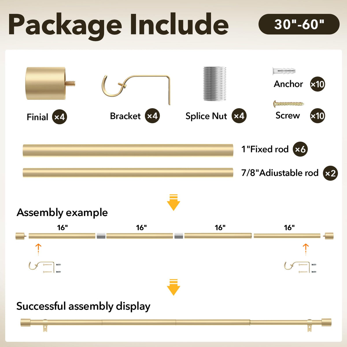 IFELS complete set ready to hang lets you dress windows immediately