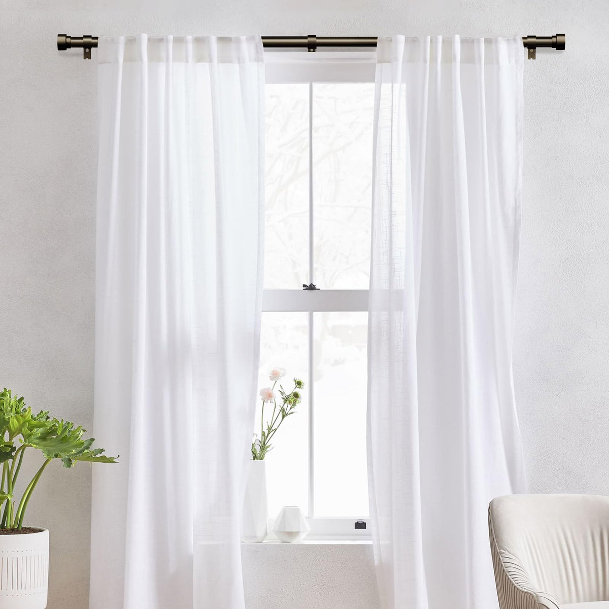 IFELS adjustable curtain rod length from 30 to 120 inches